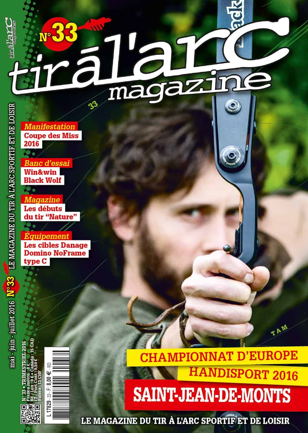Couverture Tir à l'Arc Magazine – Numéro 33