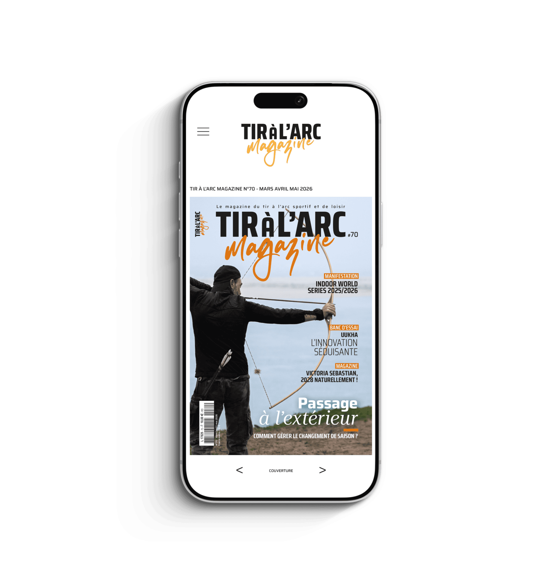 Abonnement digital Tir à l'Arc Magazine sur smartphone