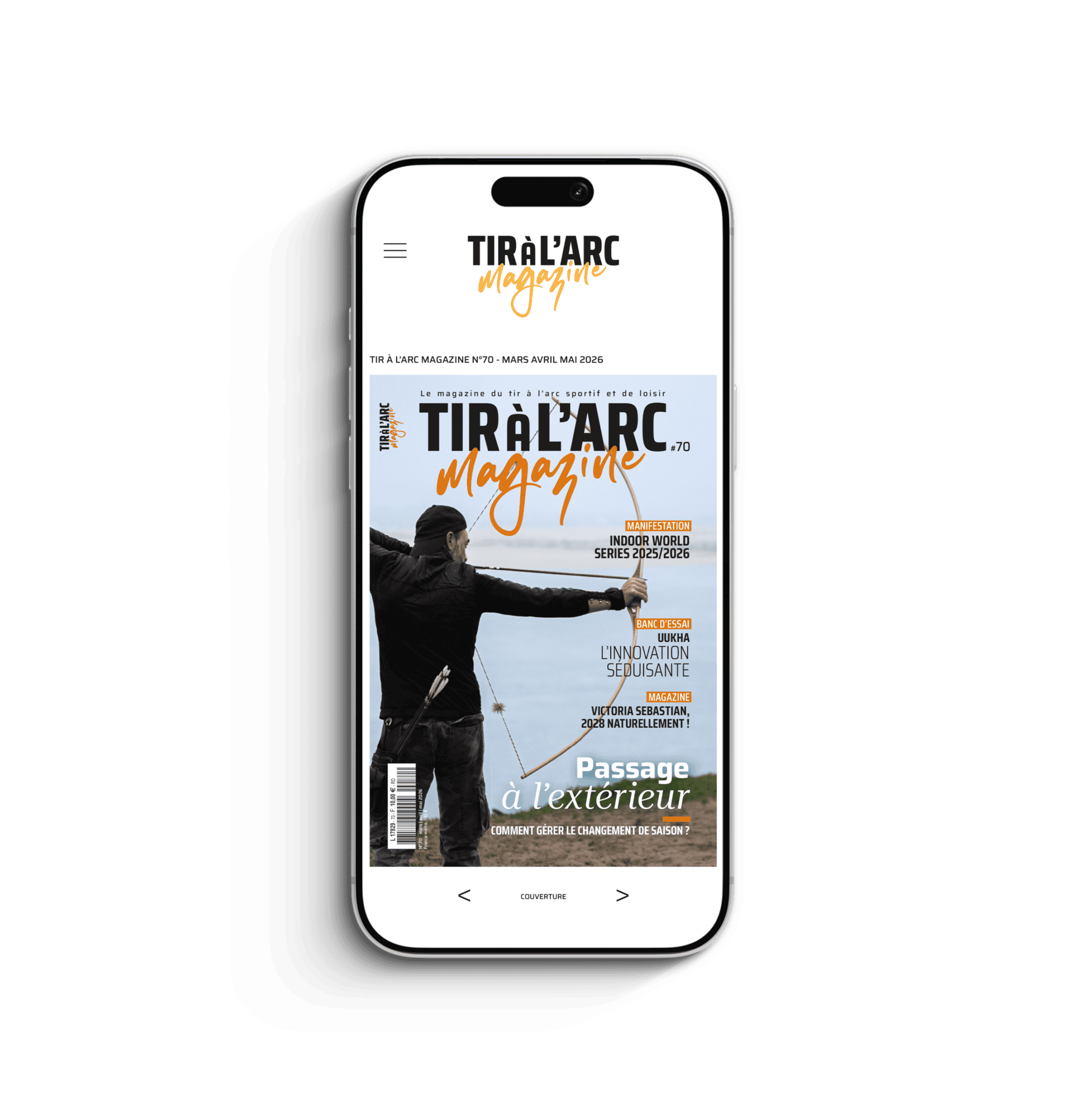 Abonnement digital Tir à l'Arc Magazine sur smartphone